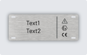 Kabelmärkning rostfri 80x30mm