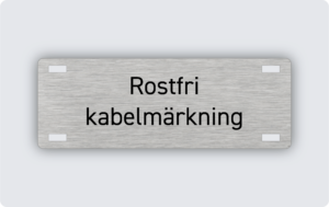 Kabelmärkning rostfri 70x25mm