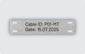 Kabelmärkning rostfri 70x15mm