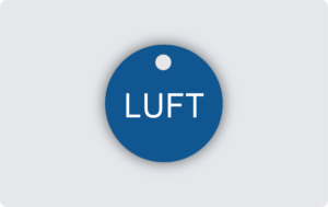 Ventilbricka graverad plast 35x35mm