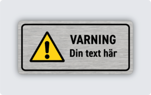 Märkskylt infärgad aluminium 60x28mm